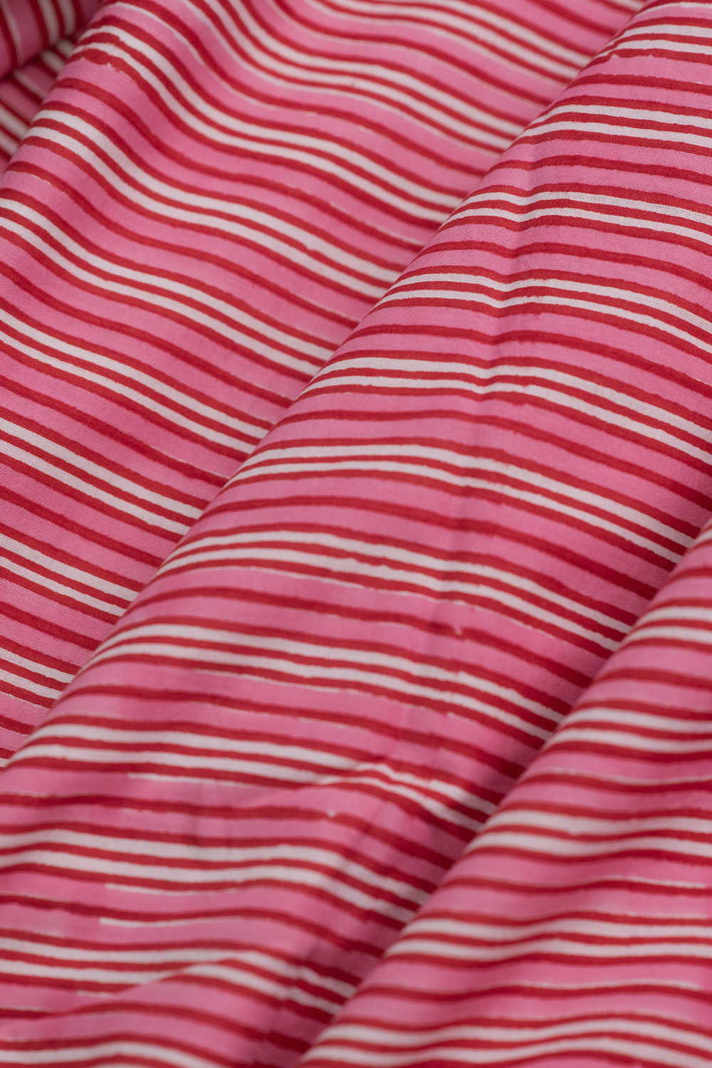 Parallel Paths Sanganeri Cotton Fabric - Image 3