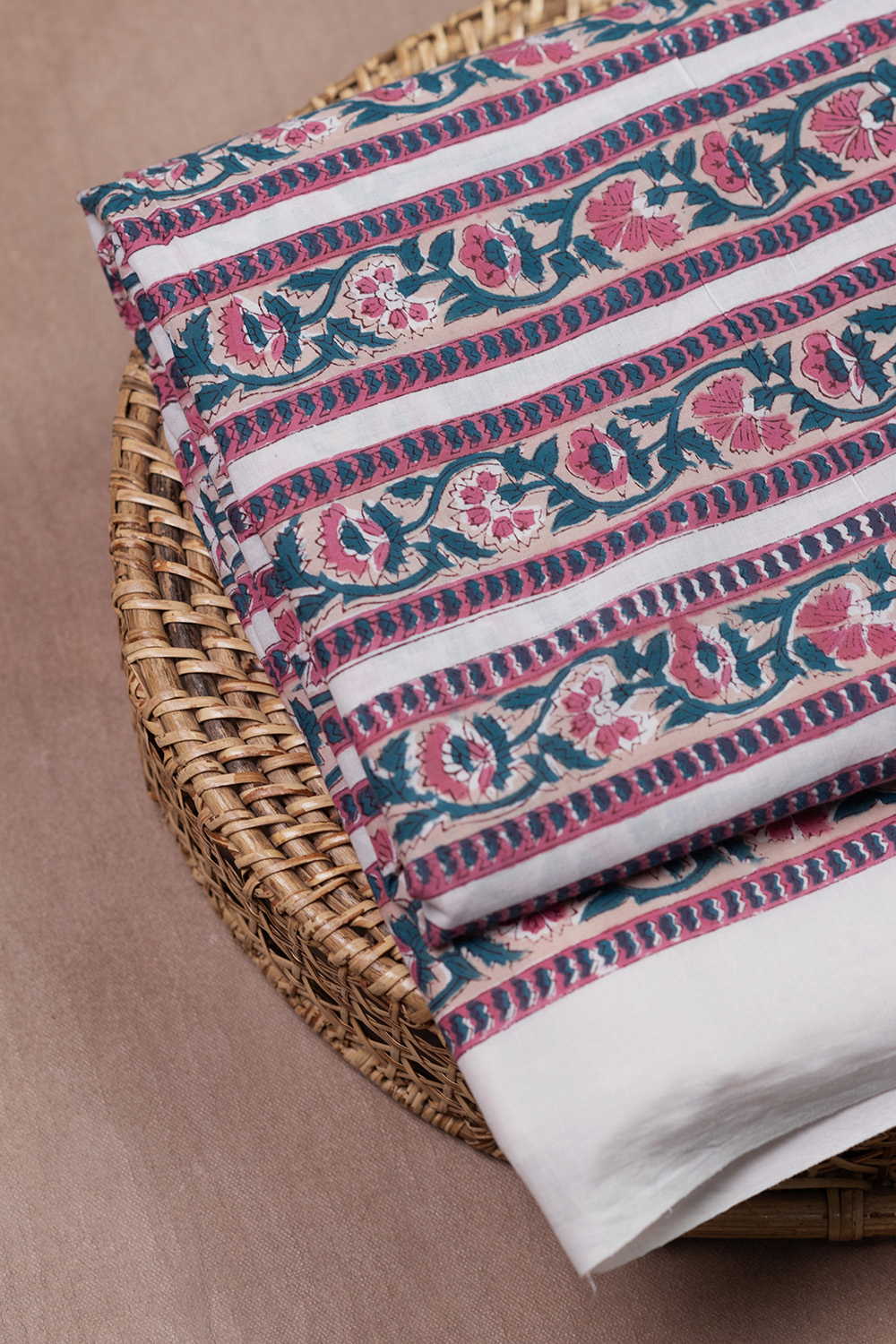 Freeform Flow Sanganeri Cotton Fabric
