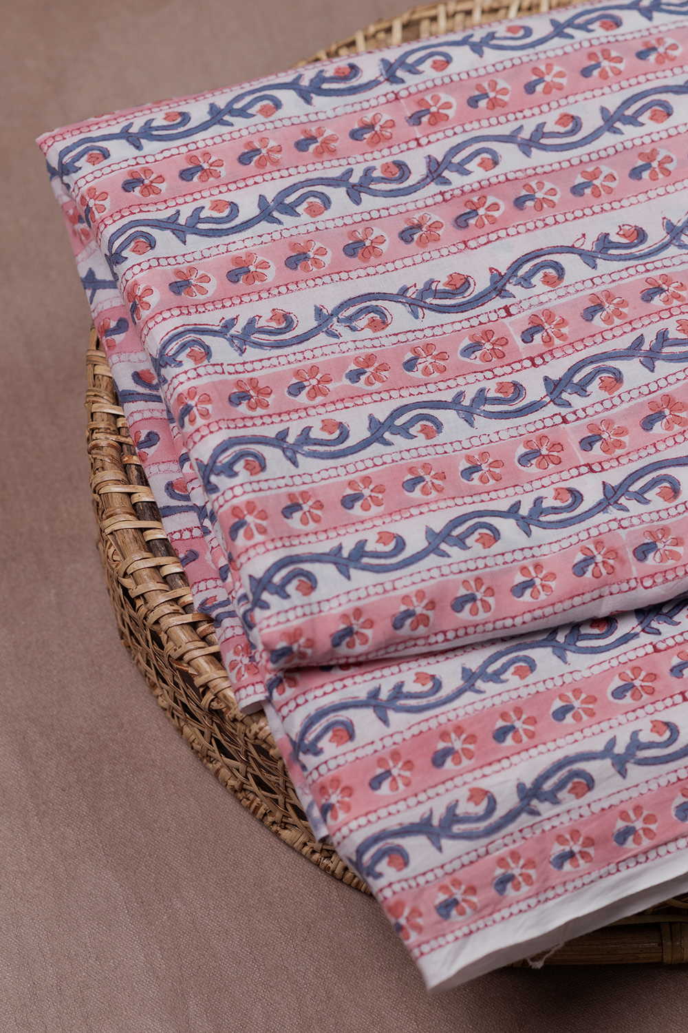 Meadow Ripple Sanganeri Cotton Fabric - Image 2