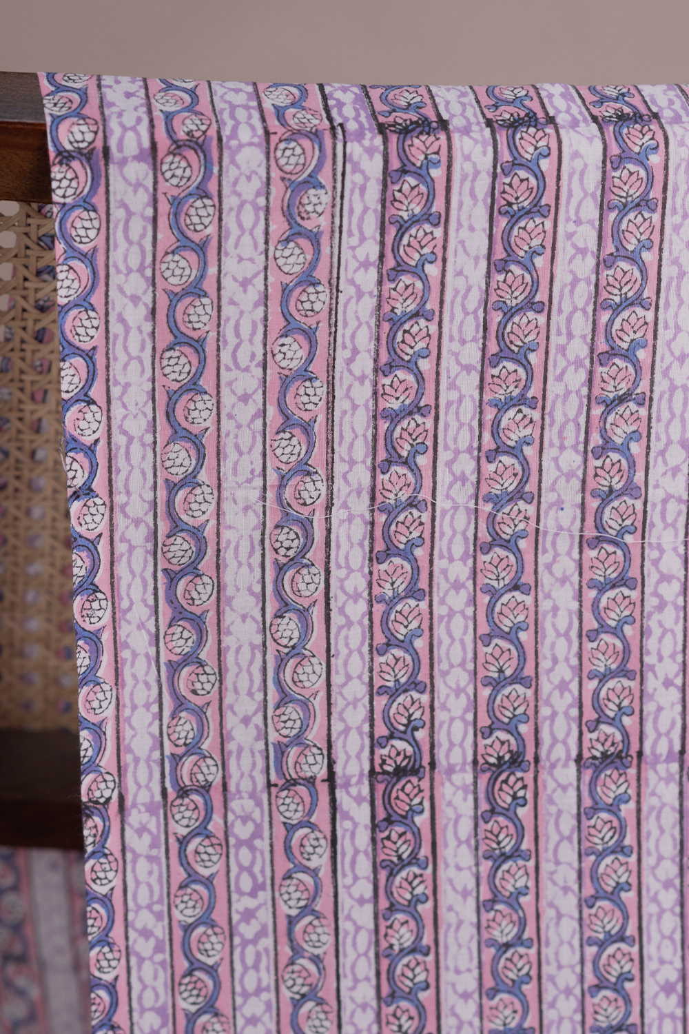 Everflow Blooms Sanganeri Cotton Fabric - Image 2