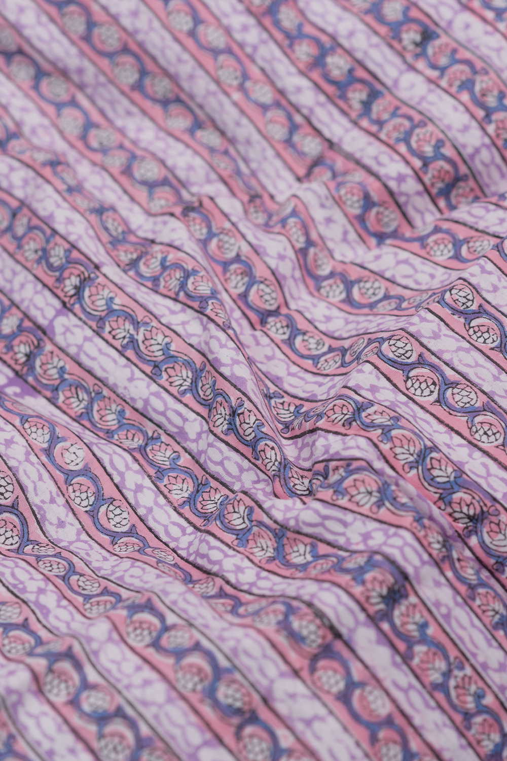 Everflow Blooms Sanganeri Cotton Fabric - Image 3
