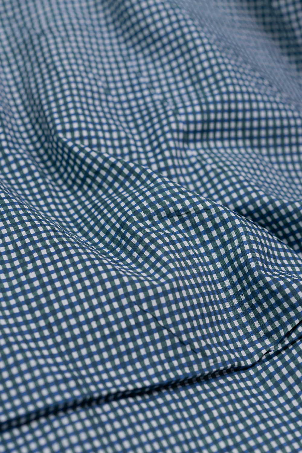 Blue Checks Sanganeri Cotton Fabric - Image 3