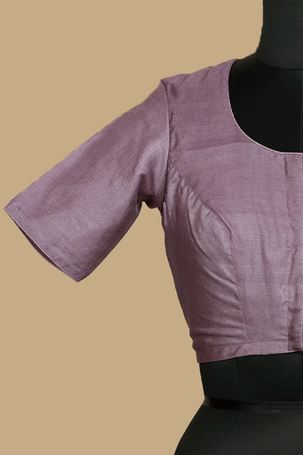 Pink Tussar Silk Stitched Blouse - 32,34,36,38,40,42 - Image 3