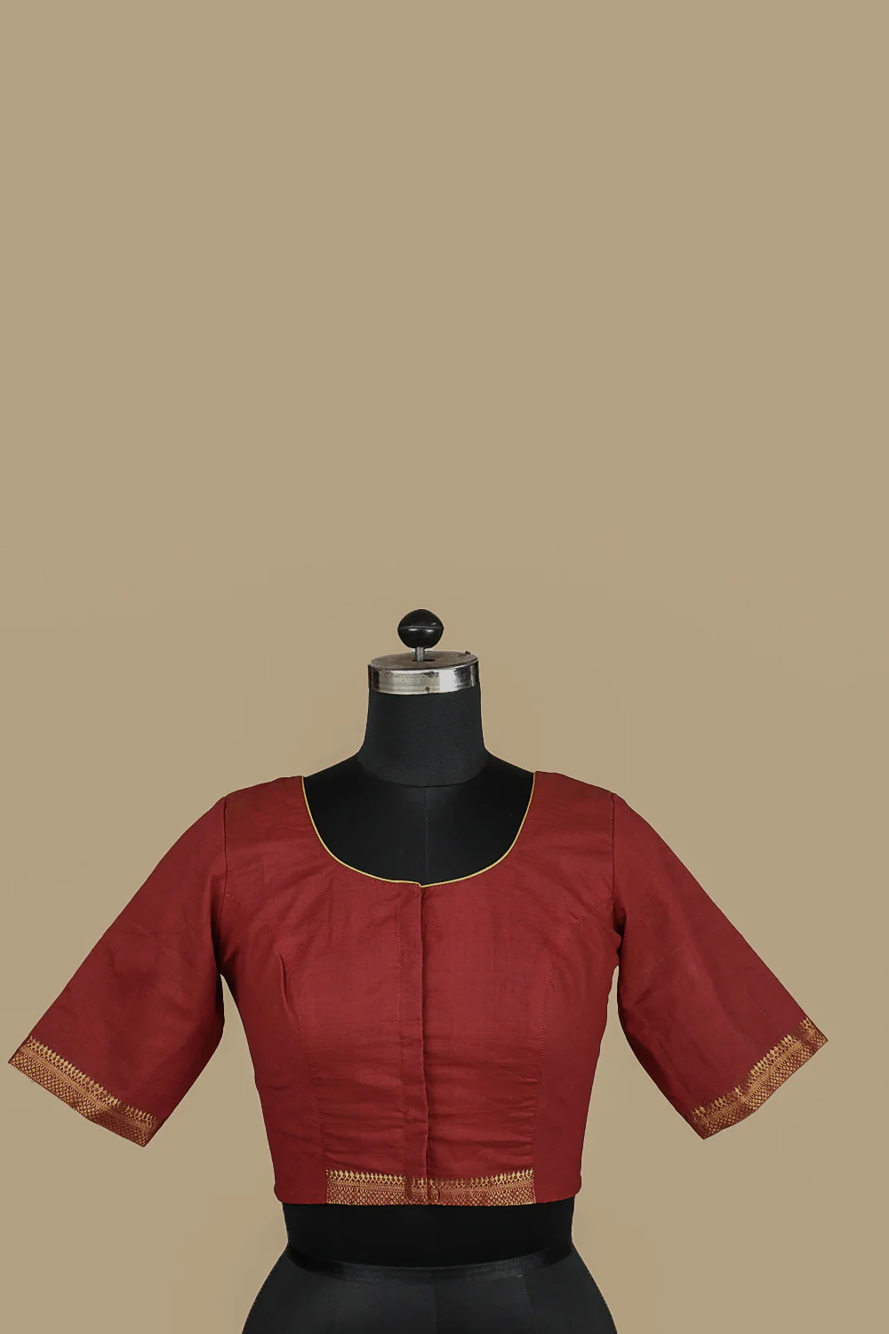 Handwoven Mangalagiri Border Stitched Blouse 34, 36, 38, 40 & 42 - Image 3