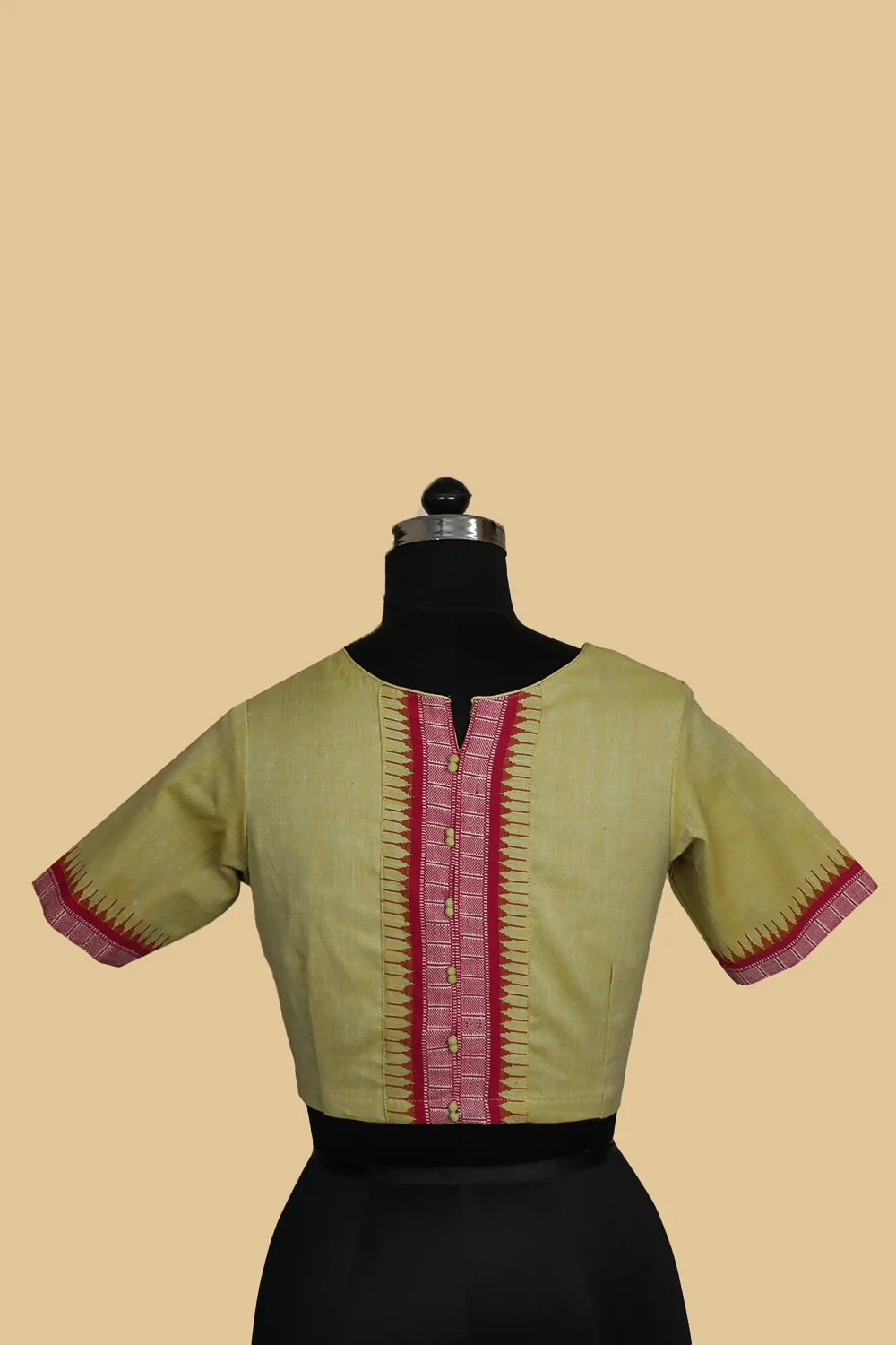 Beige Handspun Stitched Blouse - 32,34,36,38,40 - Image 4
