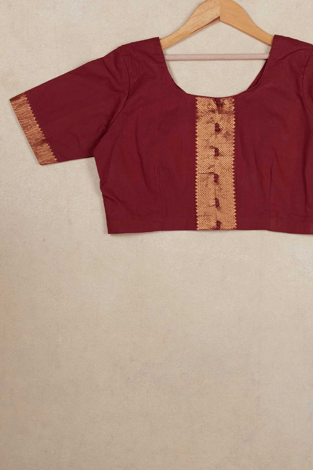 Mangalagiri Zari Bordered Stitched Blouse - 34,36,38,40 - Image 2