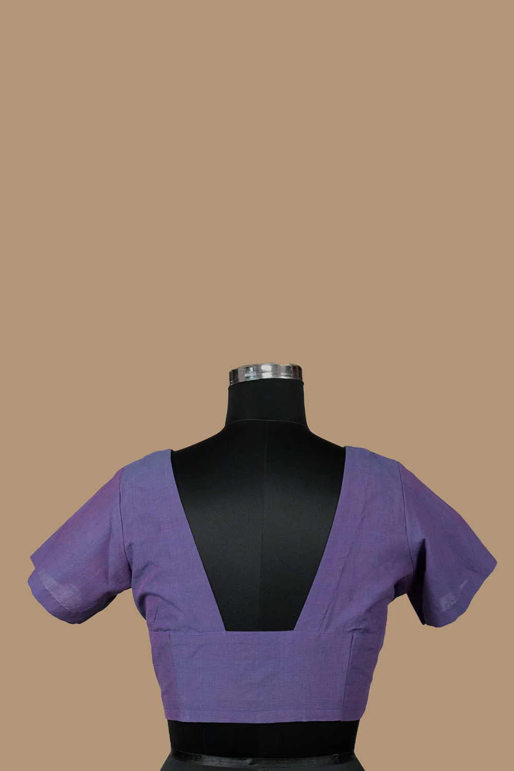 Purple Mangalagiri Cotton Stitched Blouse -38,40,42 - Image 5