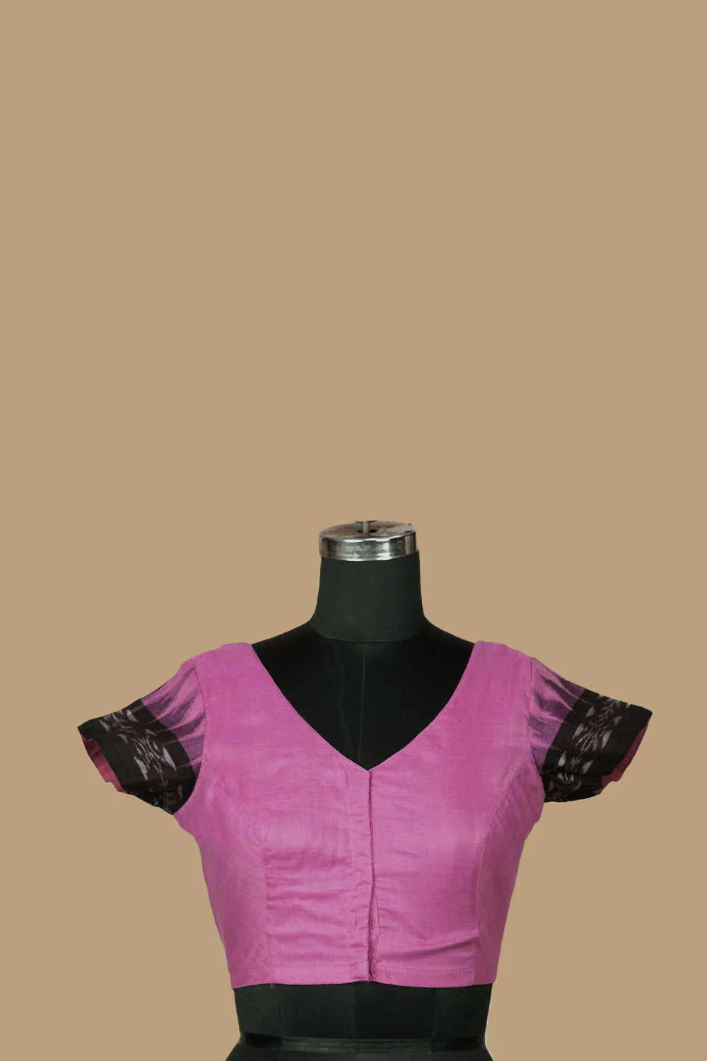 Pink Orissa Ikat Stitched Blouse - 36,38,40,42 - Image 5