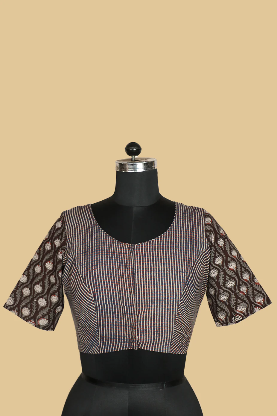 Block Printed Stitched Blouse - 32,34,36,38,40,42 - Image 2