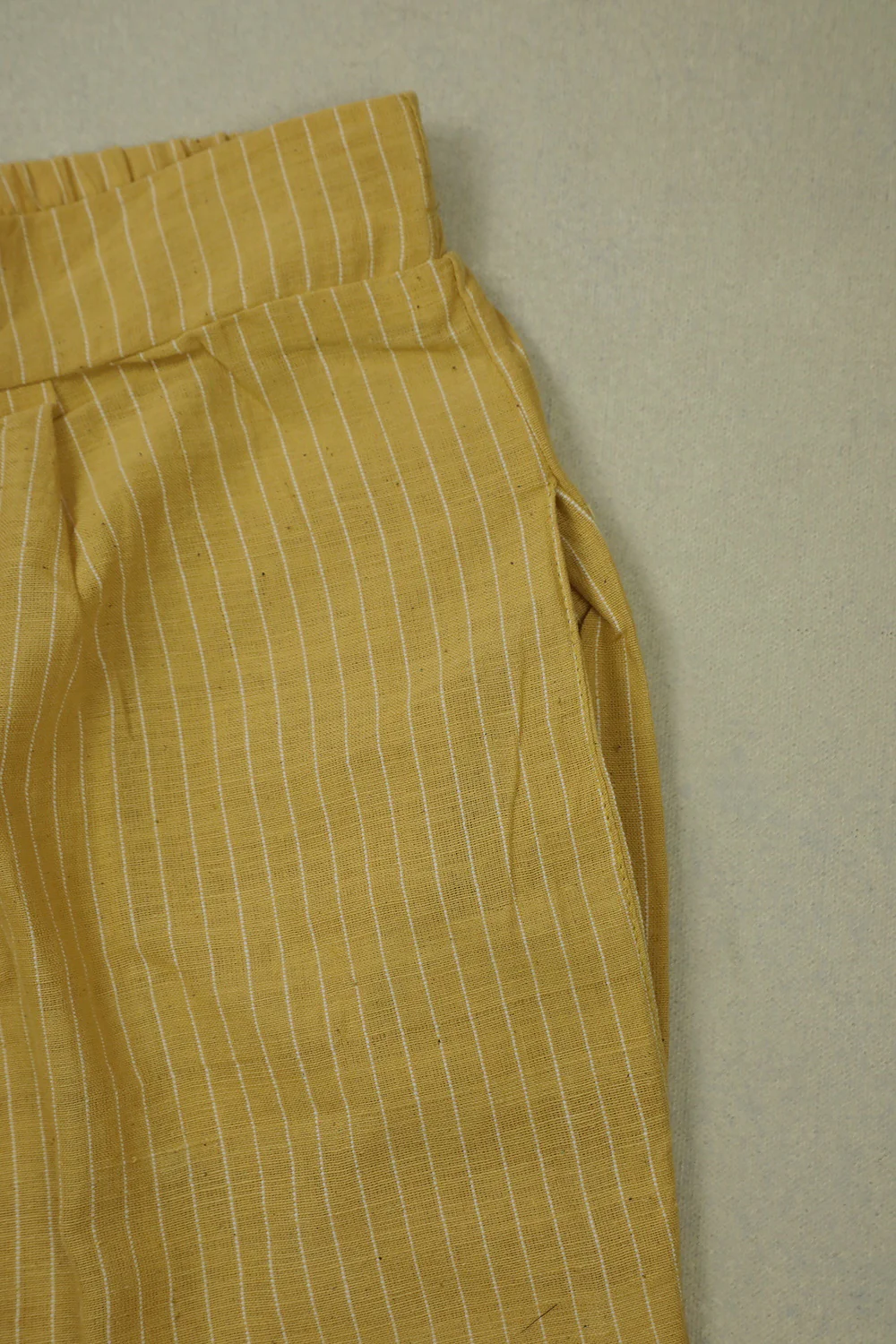Broad Stripes on Mustard Handspun Pant - Image 2