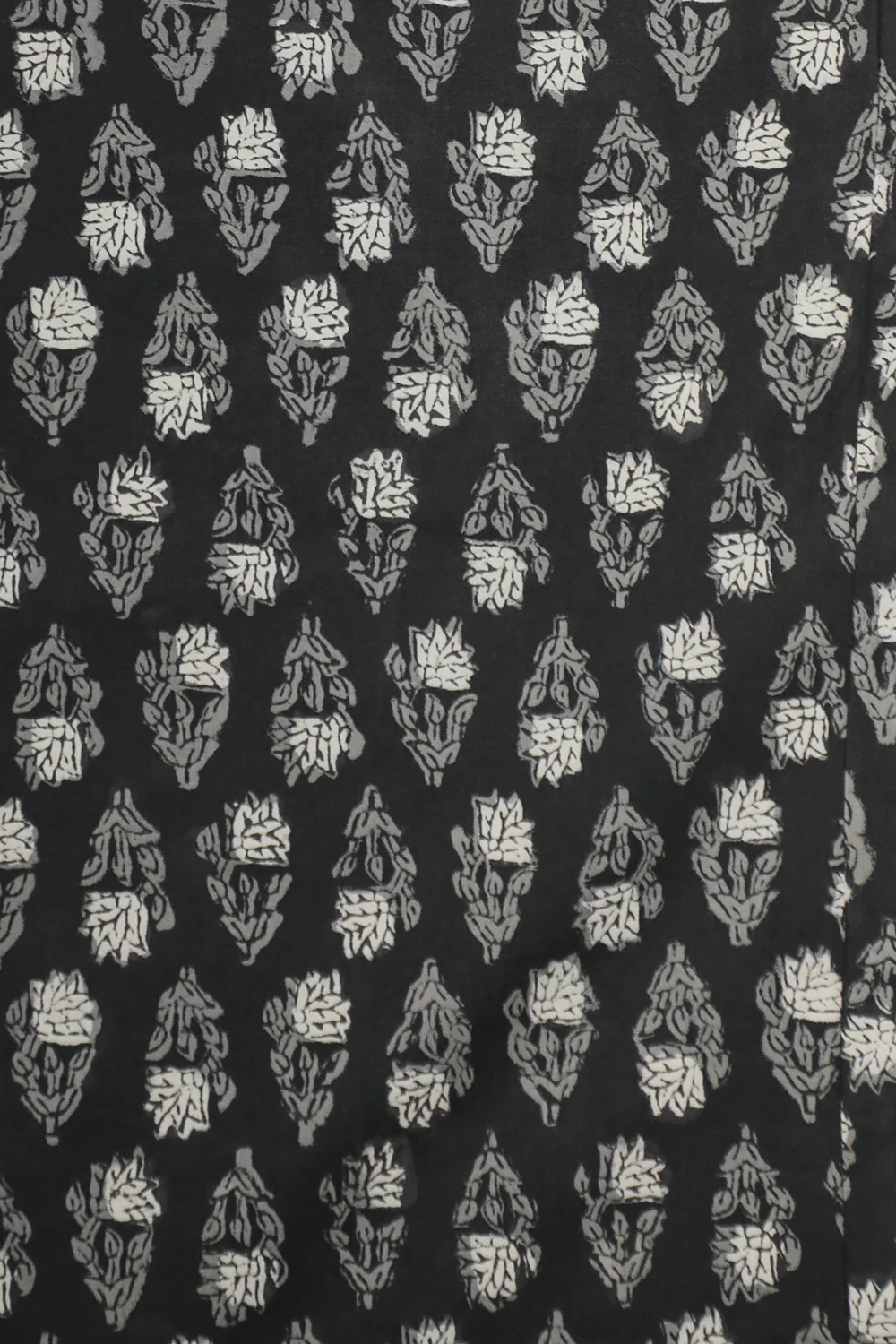 Small Florals on Black Block Printed Stitched Pant - Image 4