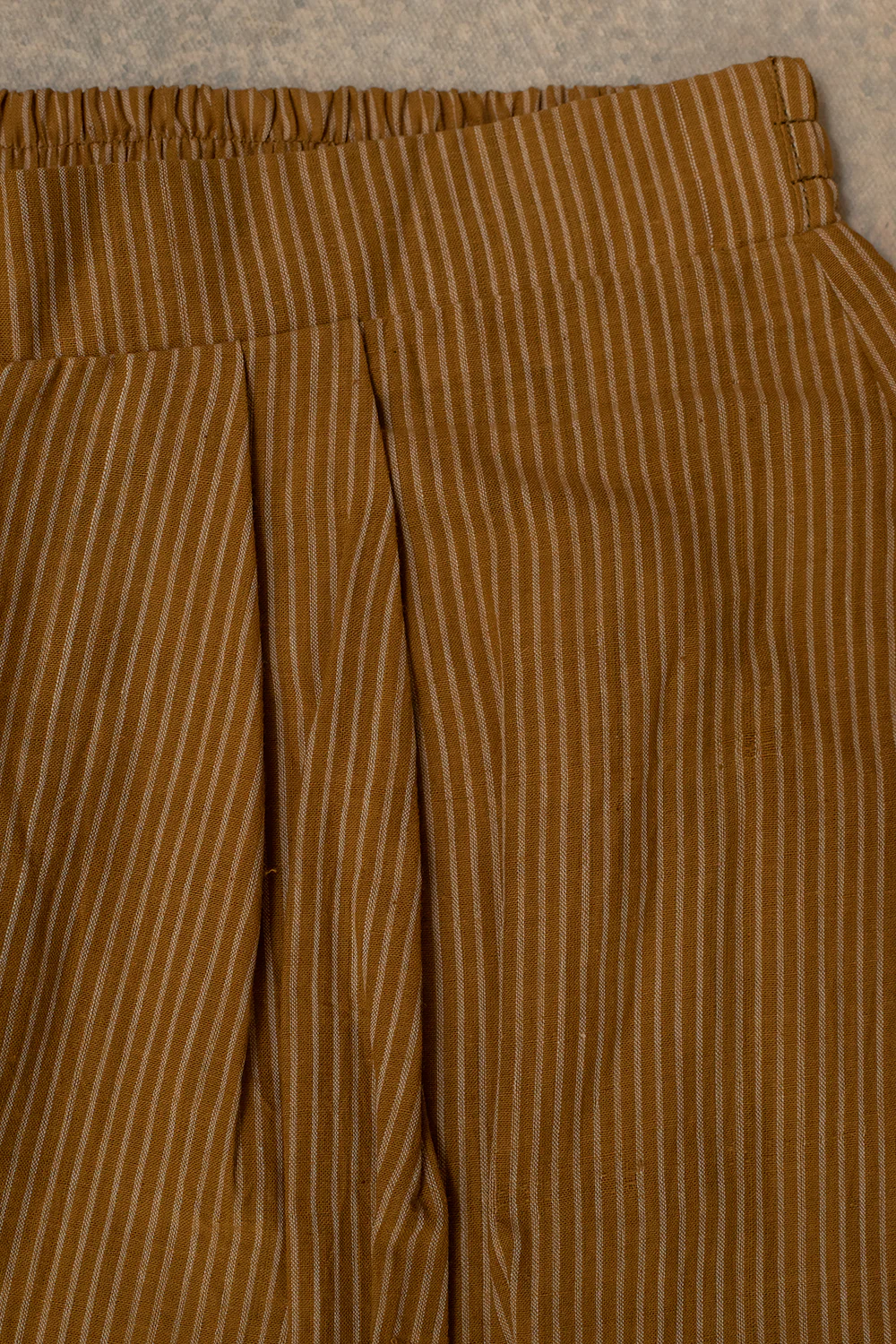 Striped Fenugreek Mustard Stitched Pant - Image 2