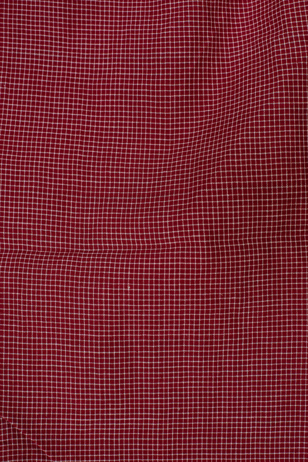Micro-Checked Maroon Handwoven Stitched Pant - Image 3