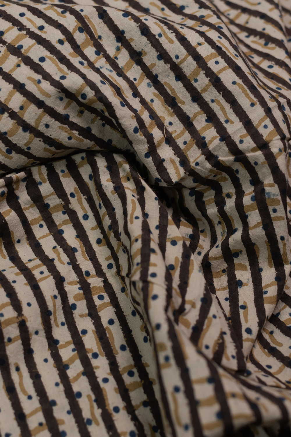 Stripe Pattern Ajrak Cotton Fabric -  0.55m - Image 3