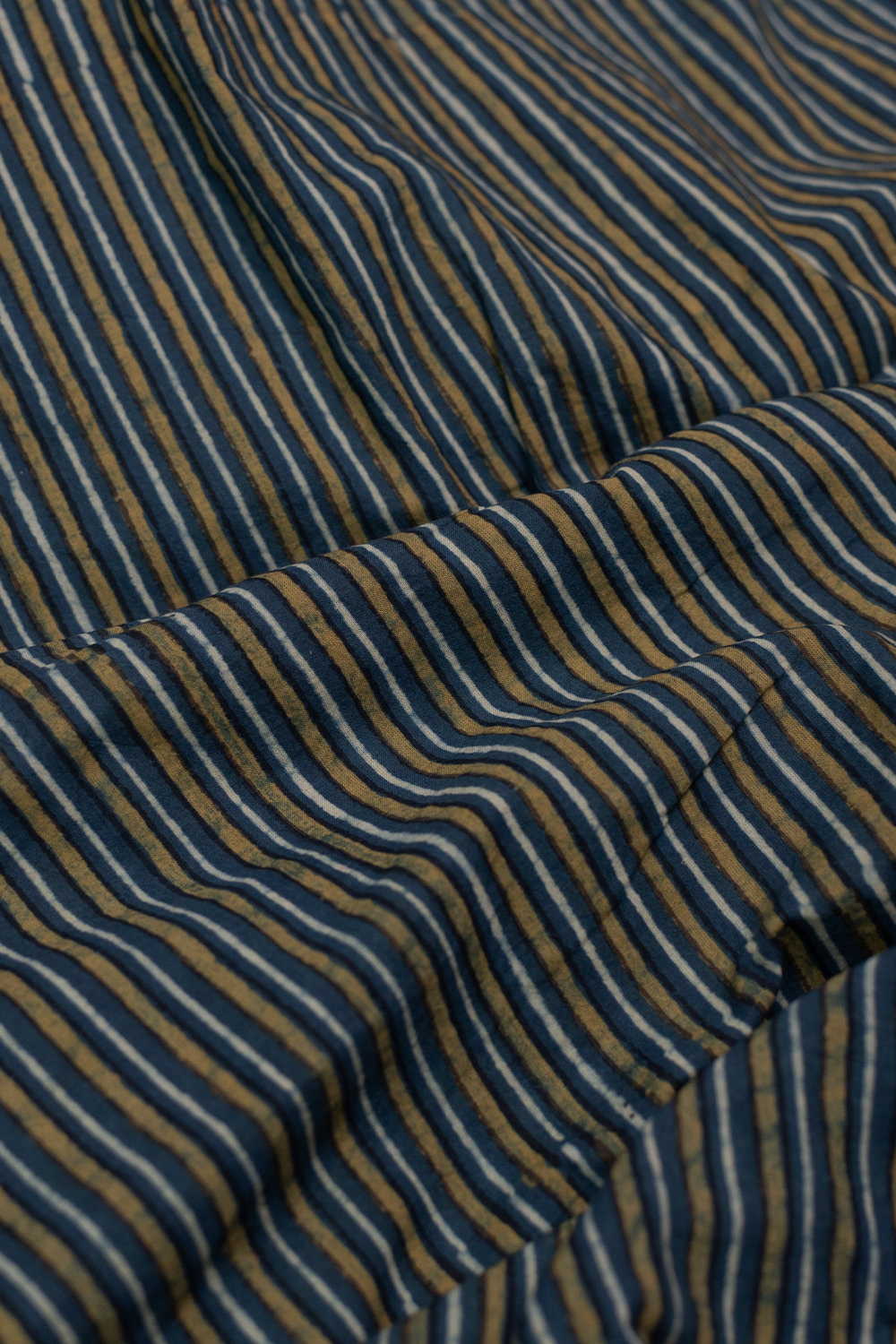 Stripe Pattern Ajrak Cotton Fabric - 1.6m - Image 2