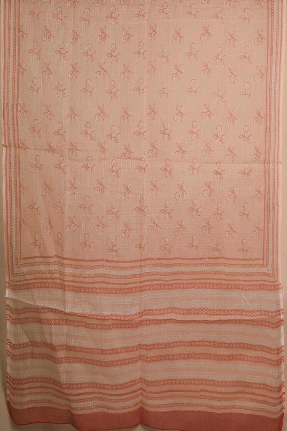Orange Handwoven Top & Kota Cotton Dupatta - Image 3