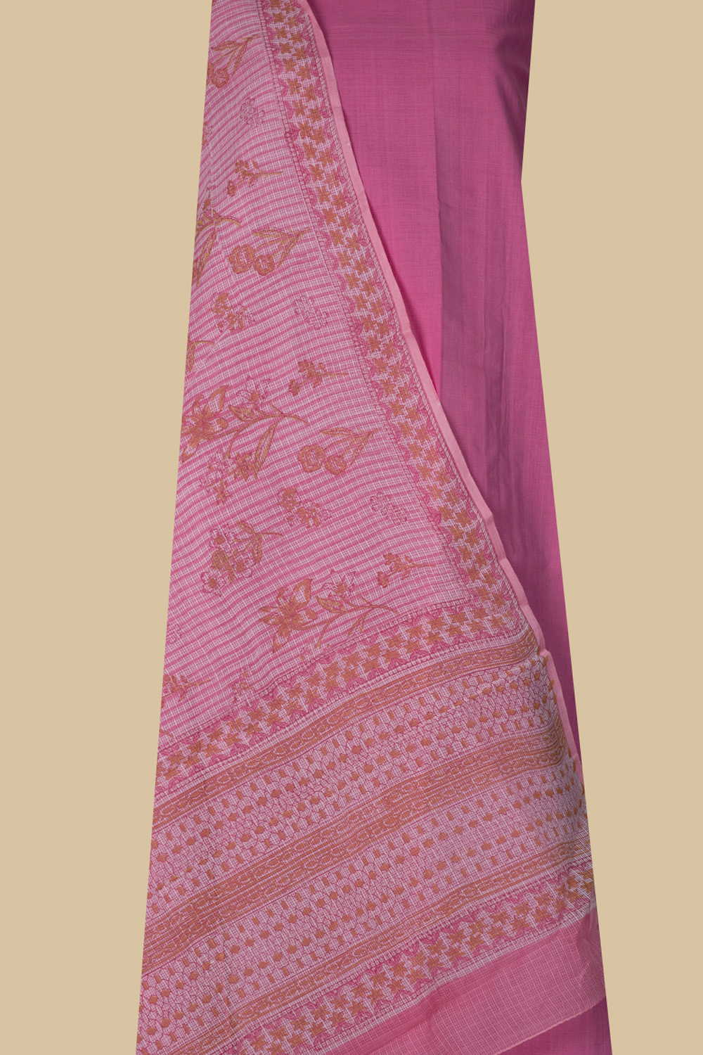 Pink Mangalagiri Cotton Top & Kota Cotton Dupatta - Image 2