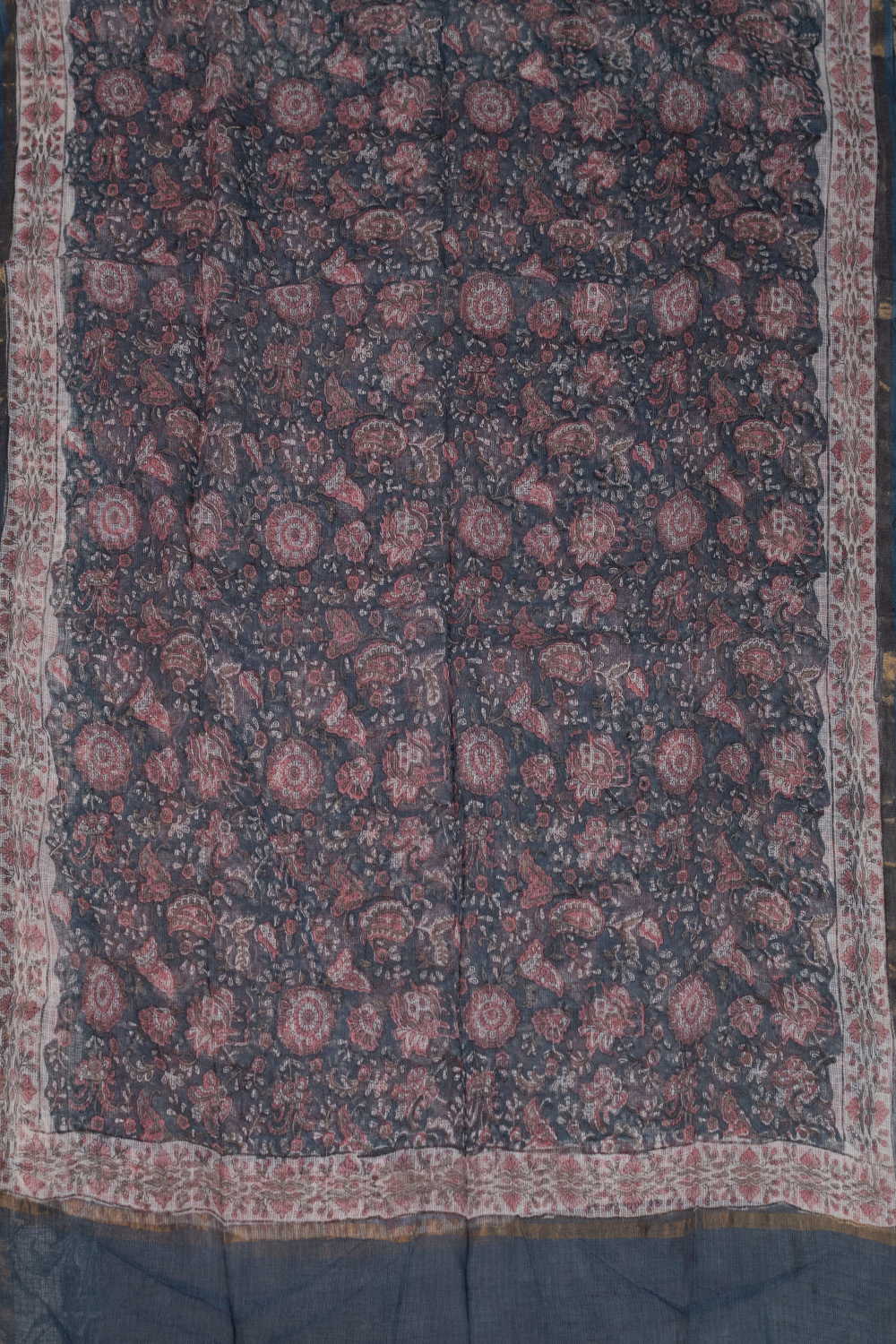 Rust Blue Handspun Cotton Top & Kota Cotton Dupatta - Image 3