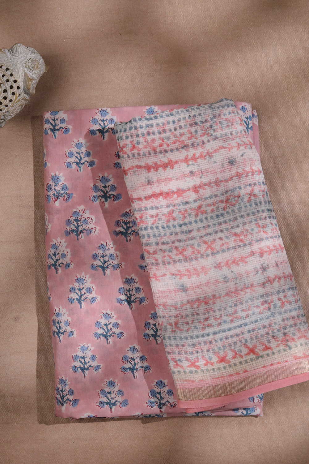 Soft Pink Sanganeri Top & Kota Dupatta