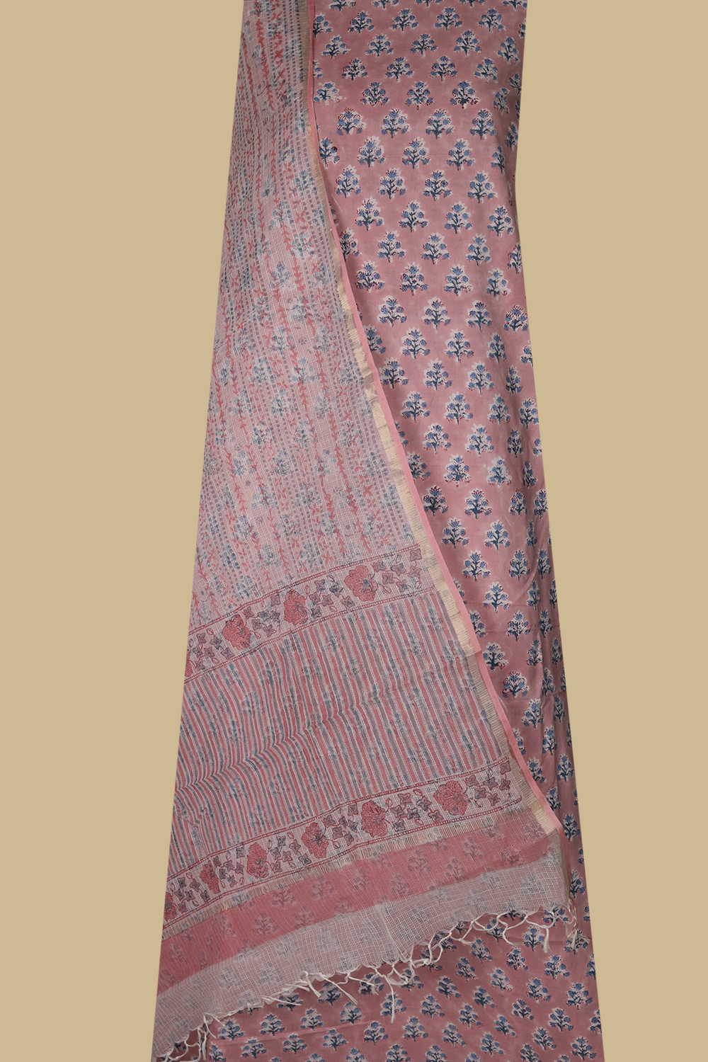 Soft Pink Sanganeri Top & Kota Dupatta - Image 2