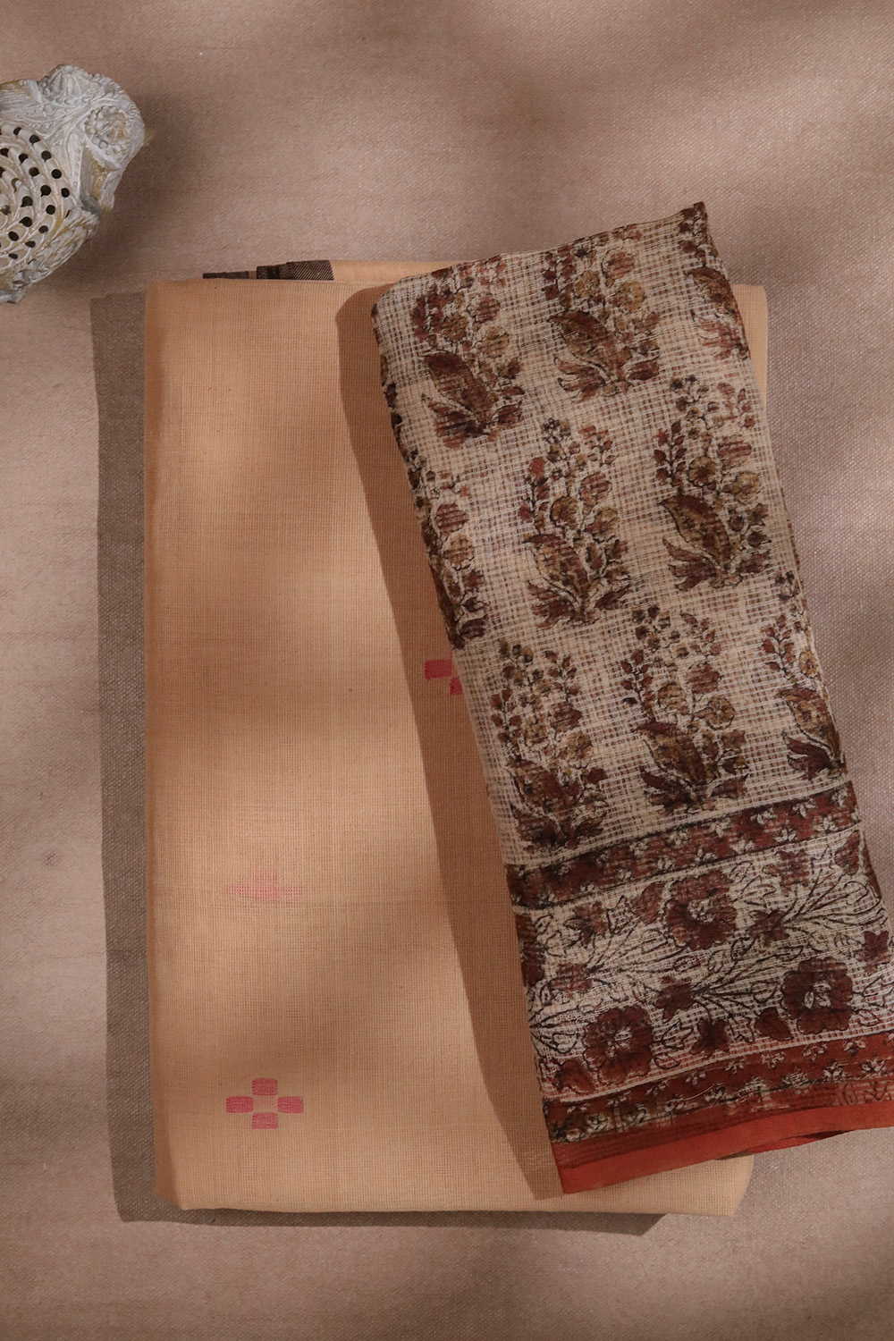 4 Square Butta Handspun Top & Kota Dupatta