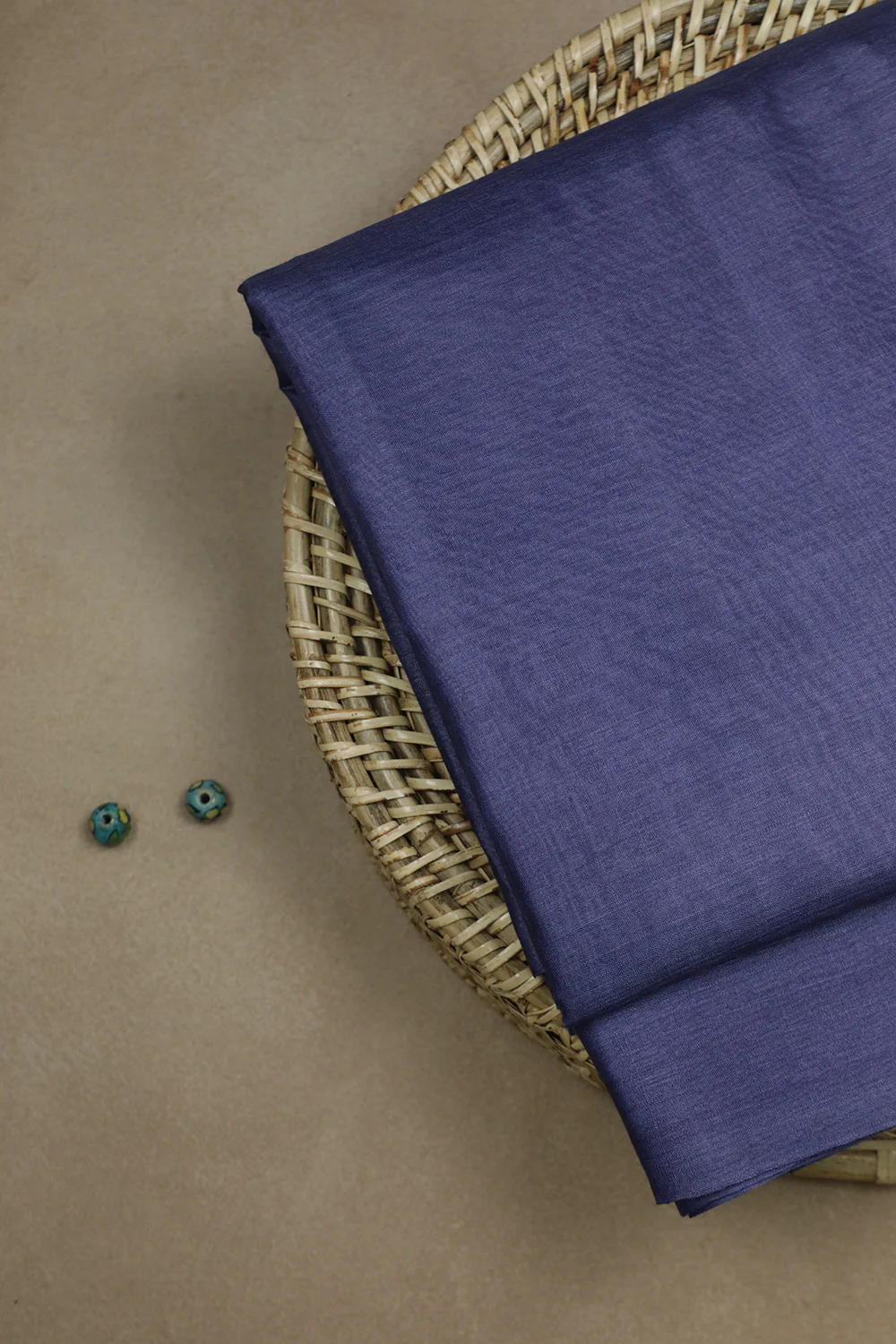 Dark Purple Handwoven Tussar Silk Fabric
