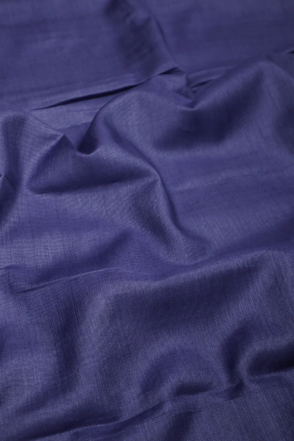 Dark Purple Handwoven Tussar Silk Fabric - Image 3