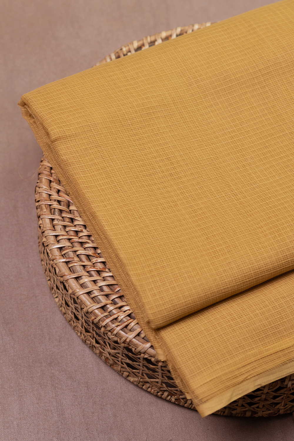 Yellow Kota Cotton Fabric