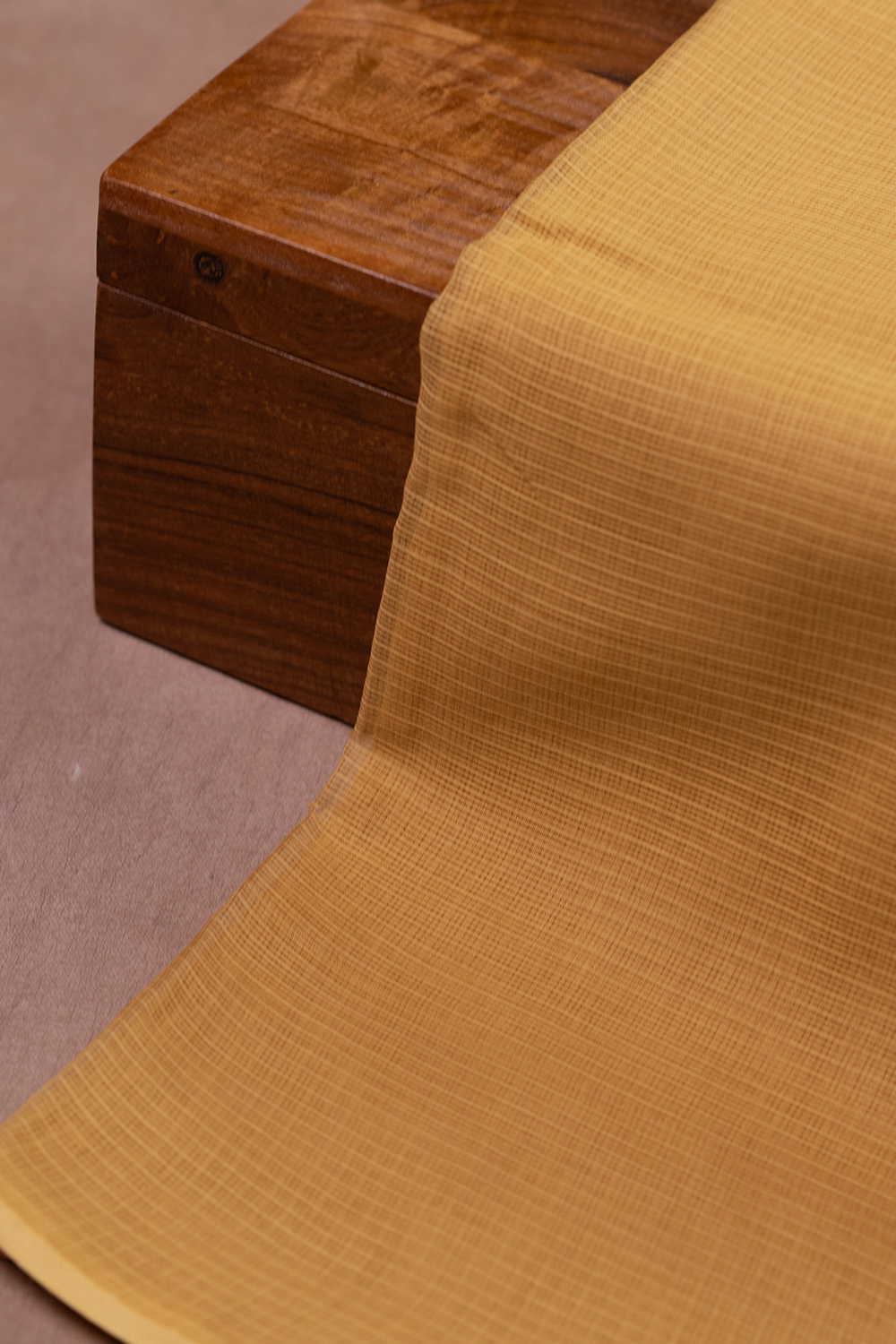 Yellow Kota Cotton Fabric - Image 3