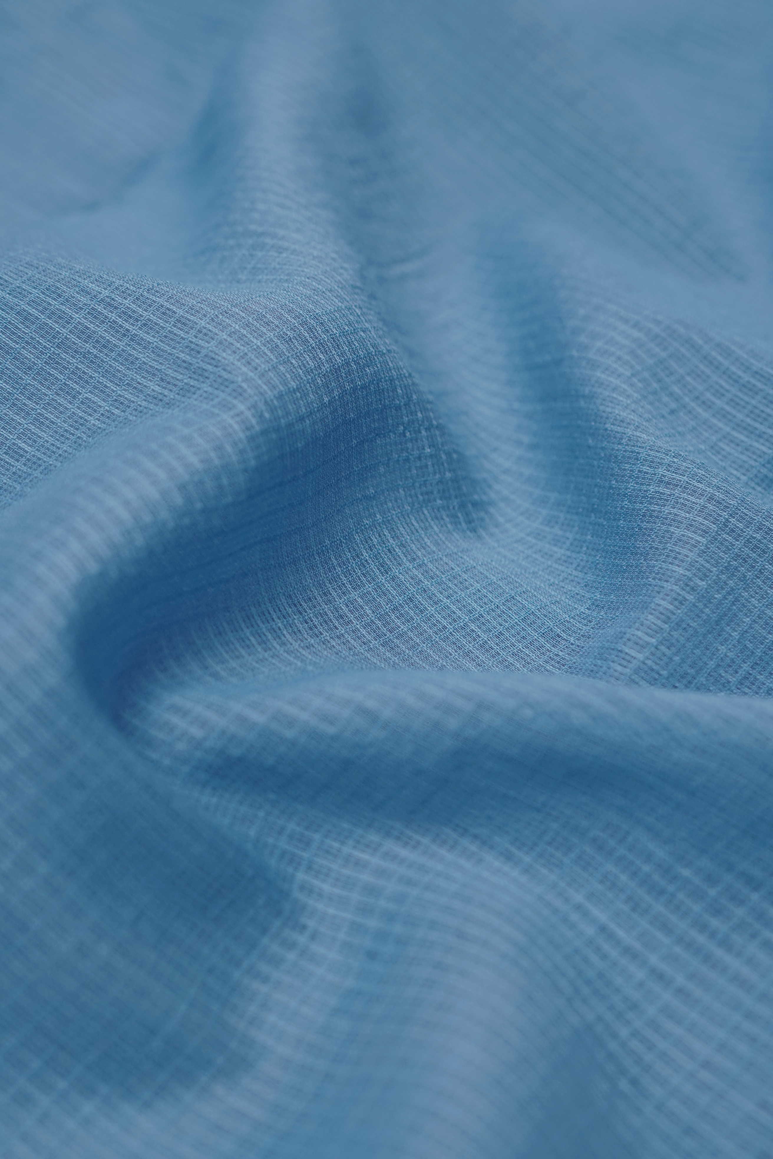 Cerulean Blue Kota Cotton Fabric - Image 2