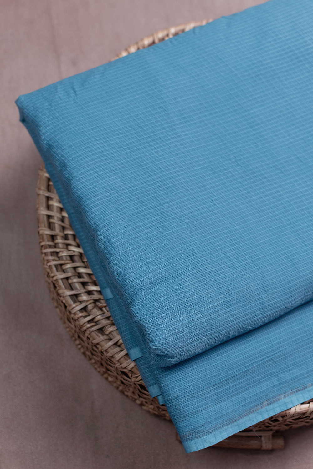 Cerulean Blue Kota Cotton Fabric - Image 3