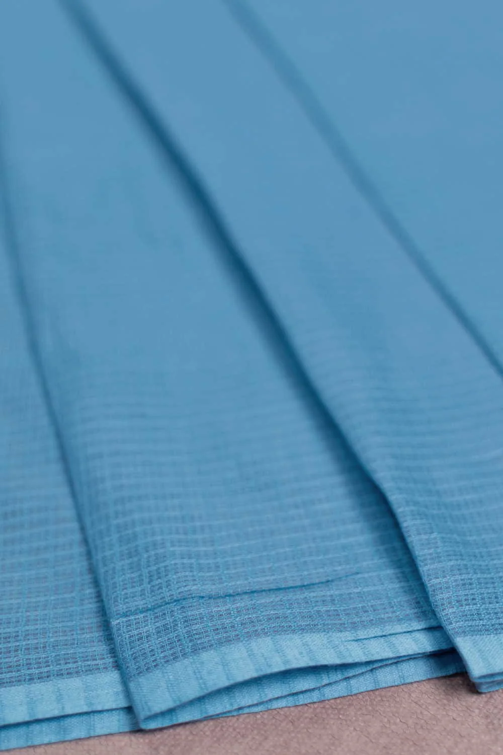 Cerulean Blue Kota Cotton Fabric - Image 4