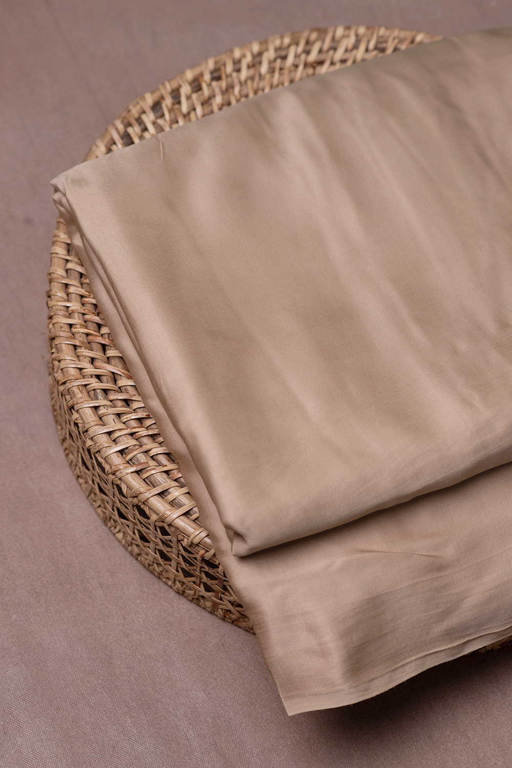 Light Beige Plain Modal Silk Fabric