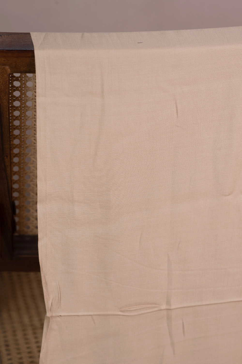 Light Beige Plain Modal Silk Fabric - Image 2